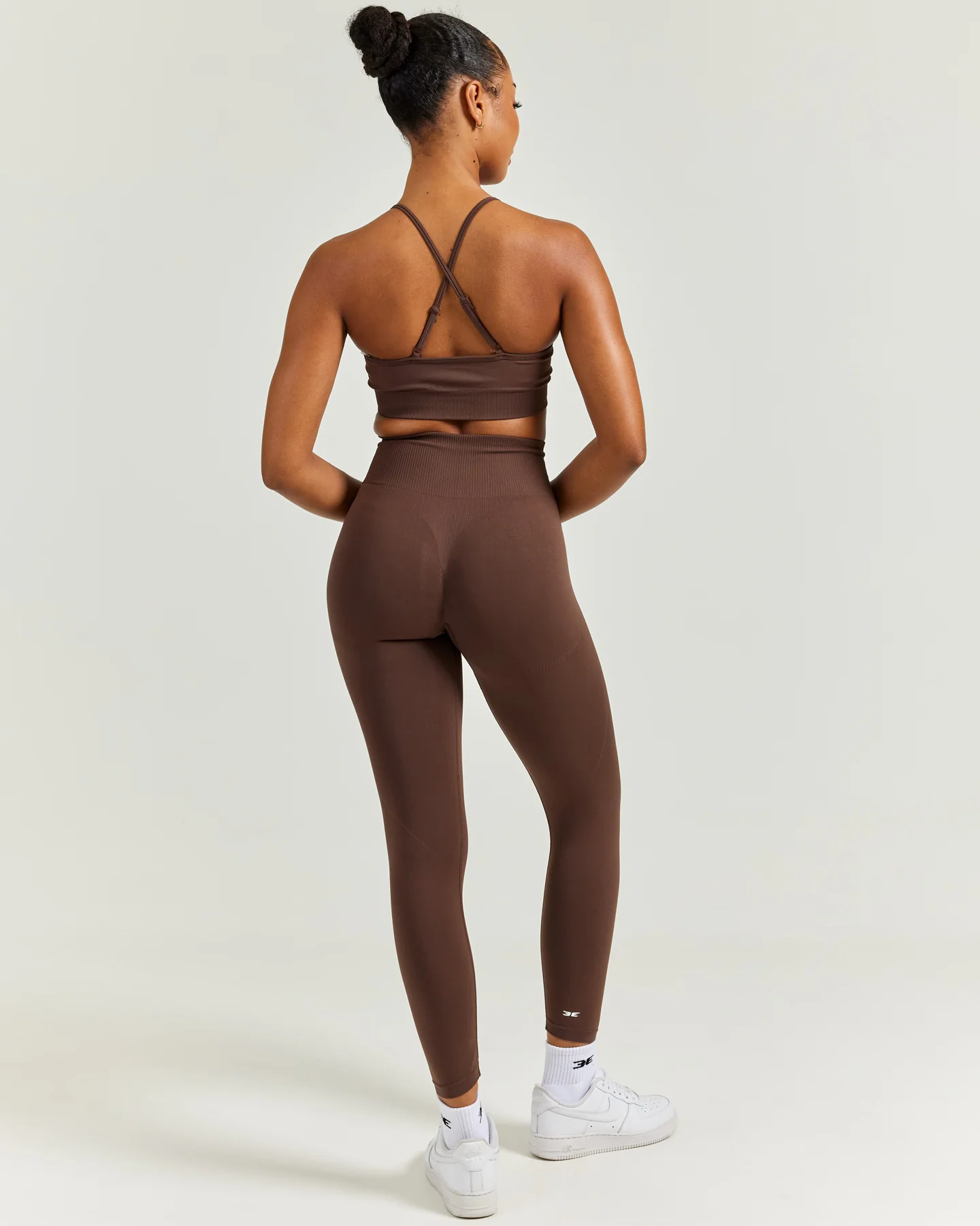 7/8 Elite Seamless Leggings - Brown - Image 6