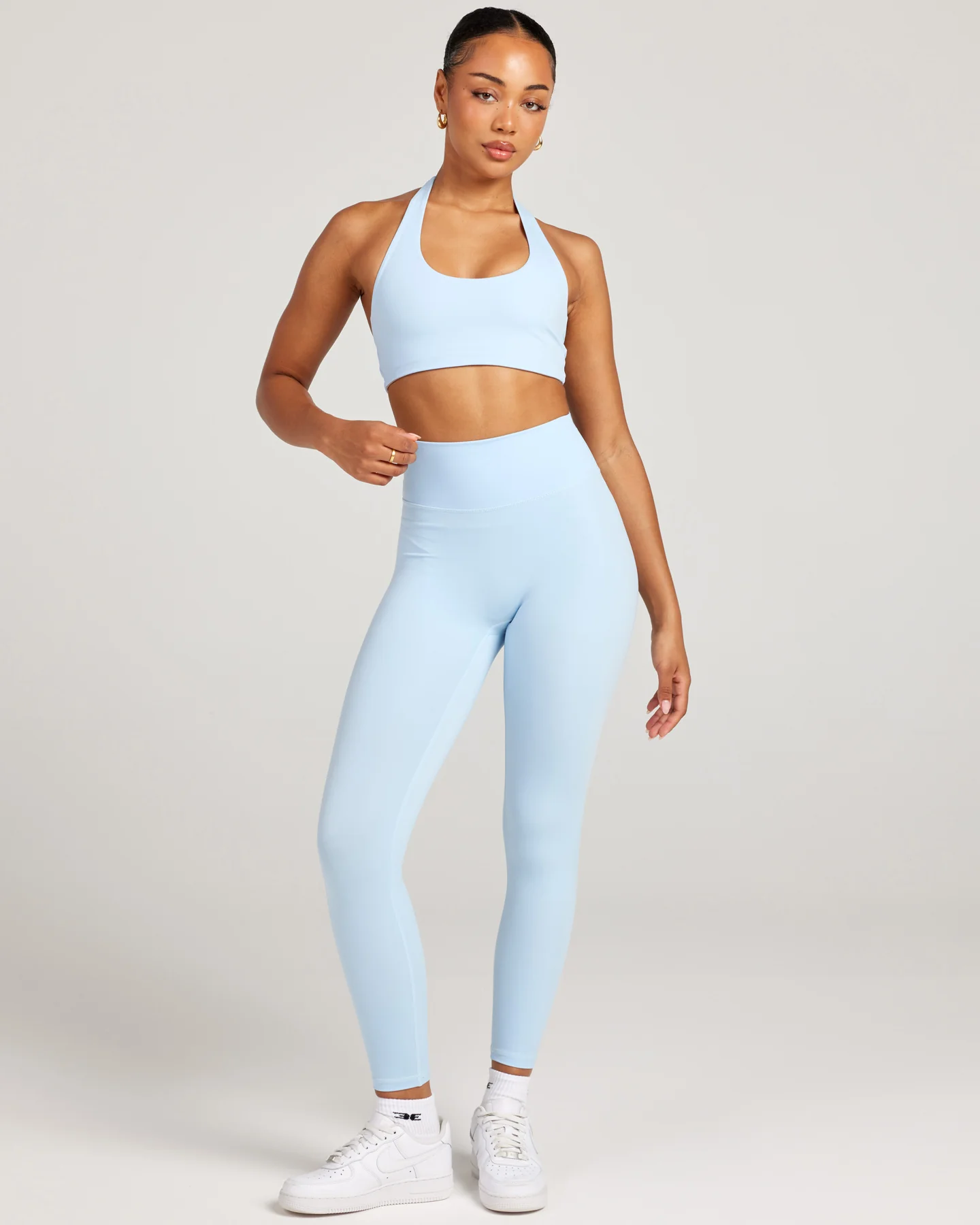 7/8 Invisible Scrunch Leggings - Blue - Image 4