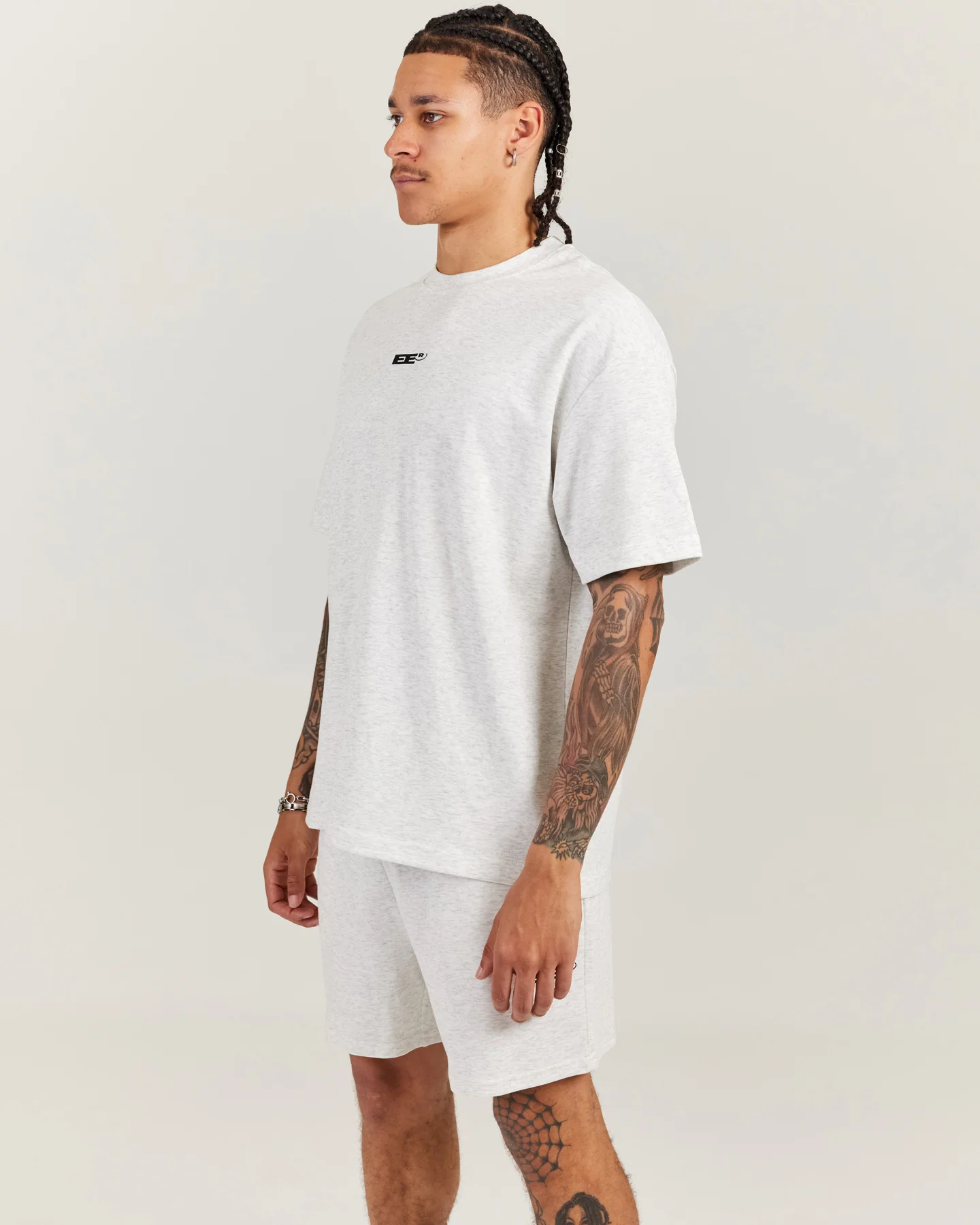 Arc Oversize Men's Tee - Polar Grey - Image 3