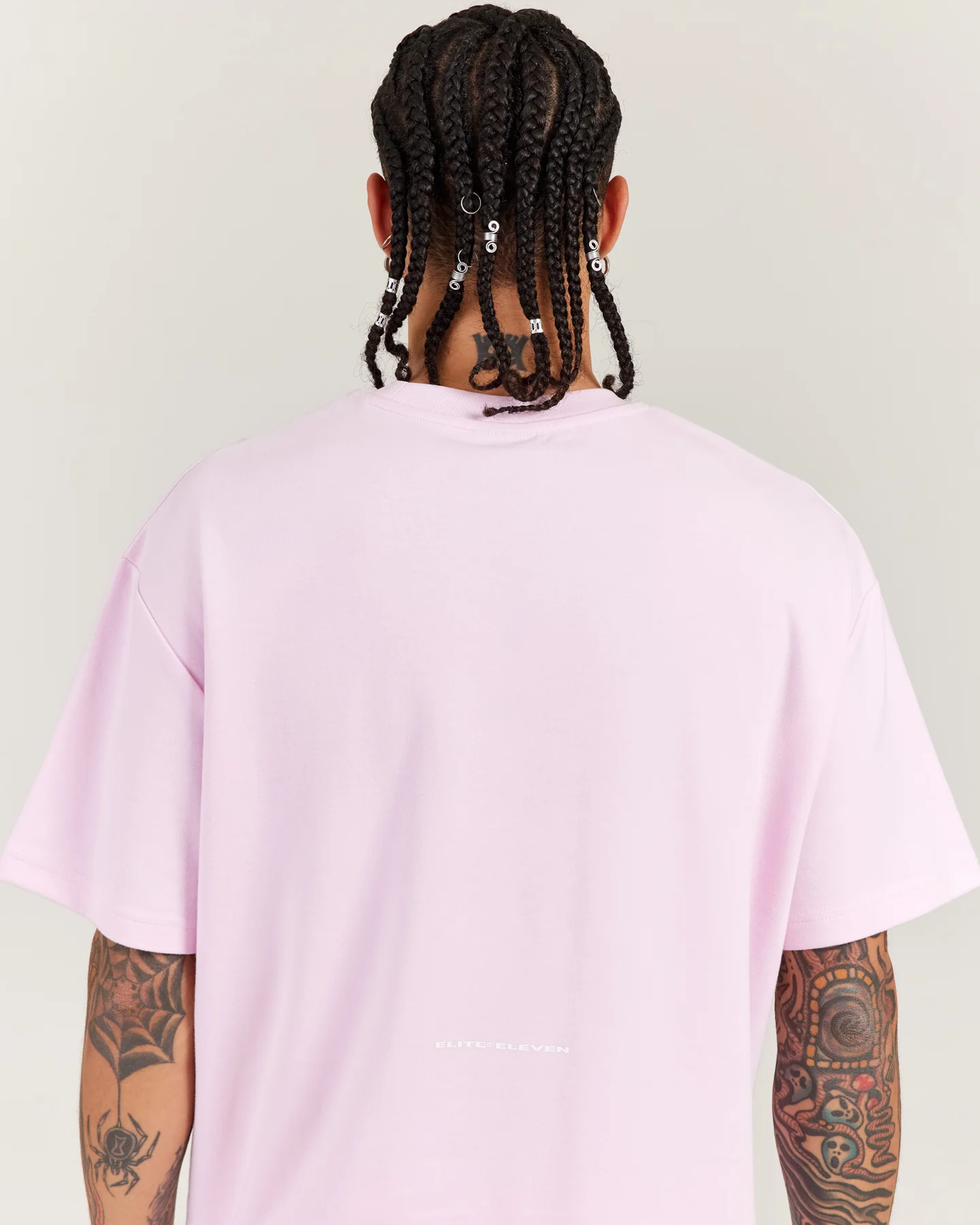 Arc Oversize Men's Tee - Soft Pink - Image 4