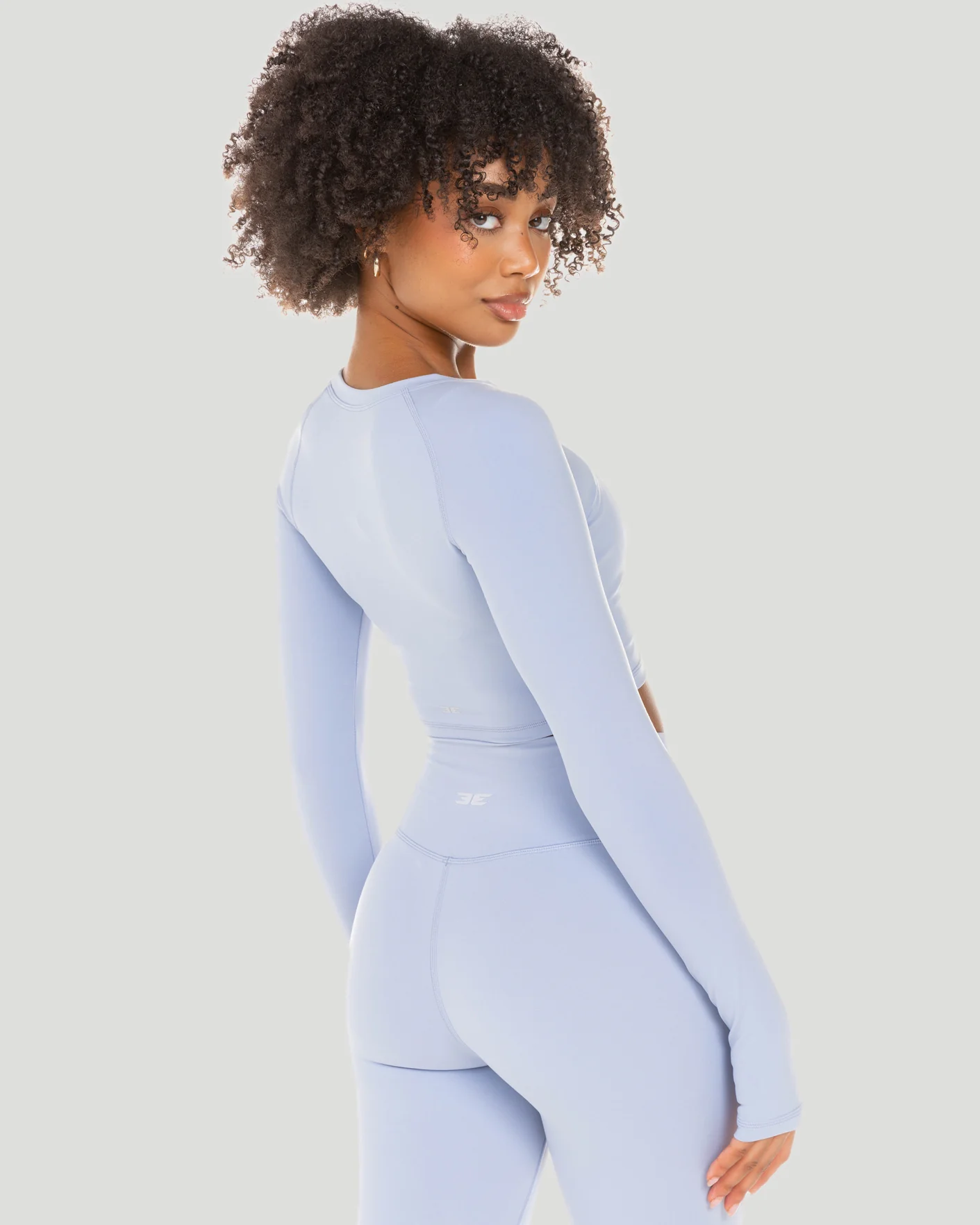 Aura Crop Long Sleeve - Blue Blizzard - Image 2