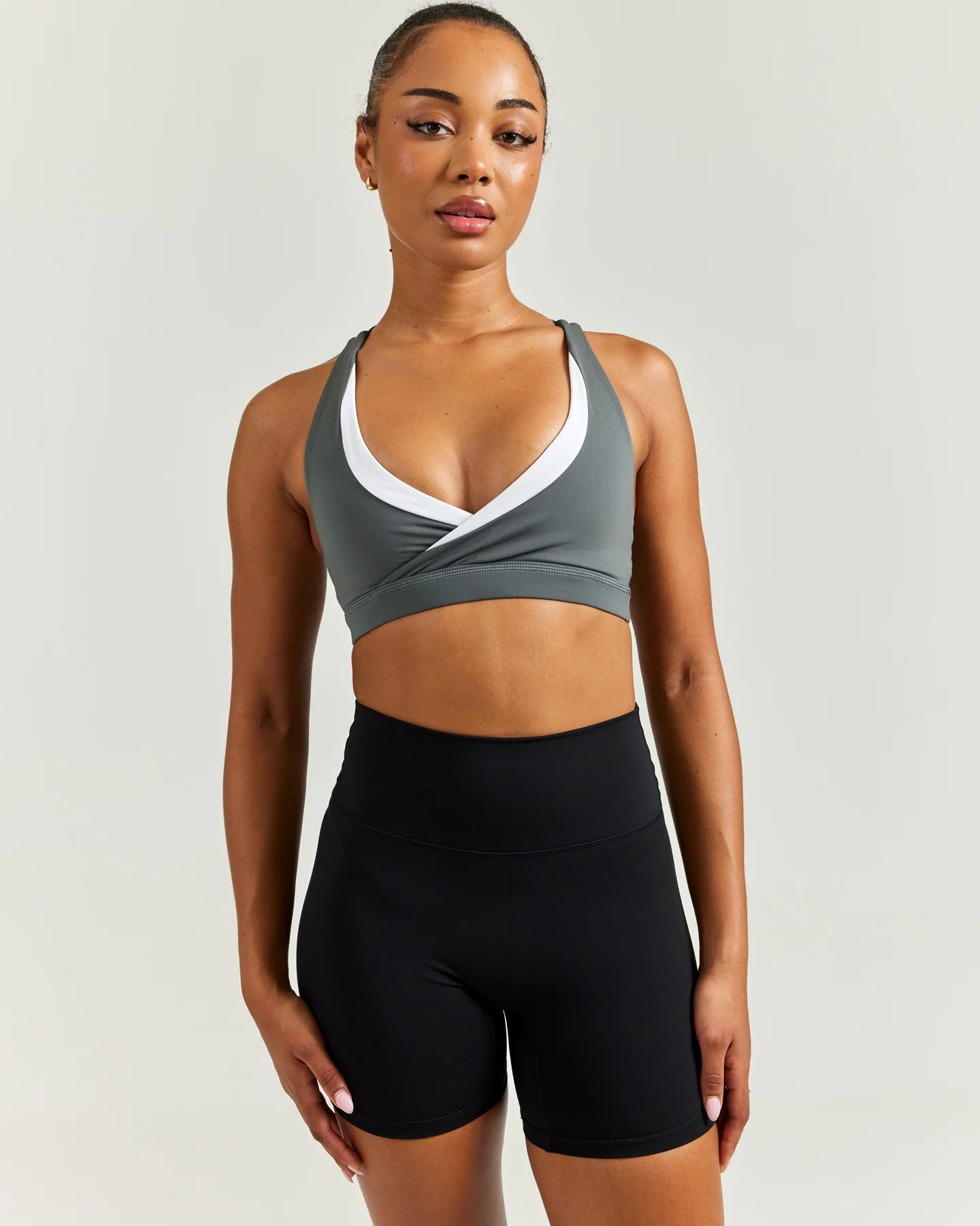 Aura Refine Bra - Cloud Grey / White