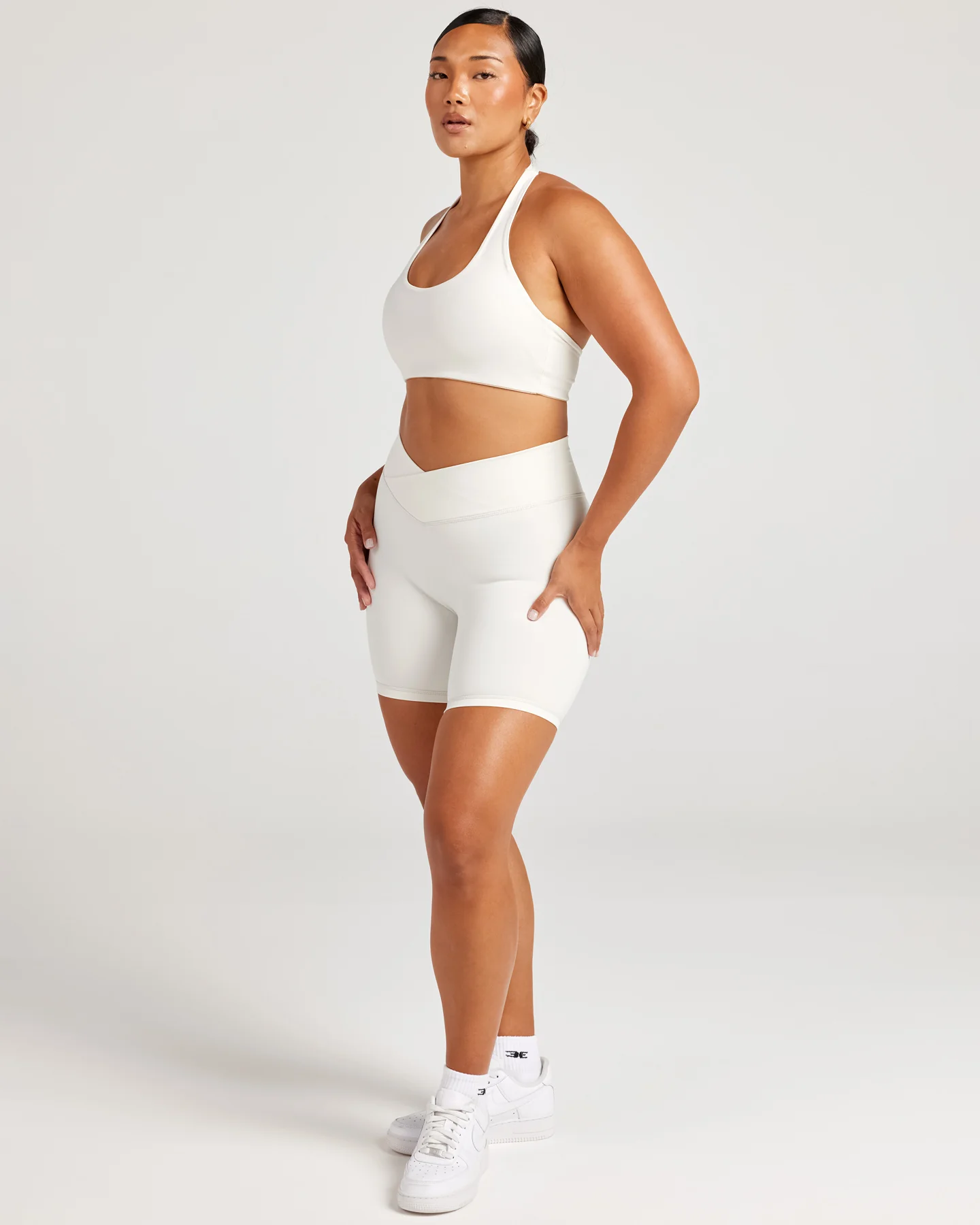 Cross Over Shorts - Vanilla Latte - Image 5