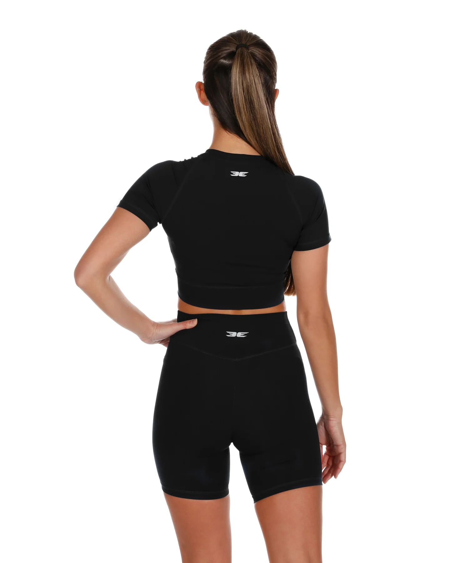Cross Over Tee - Black - Image 4