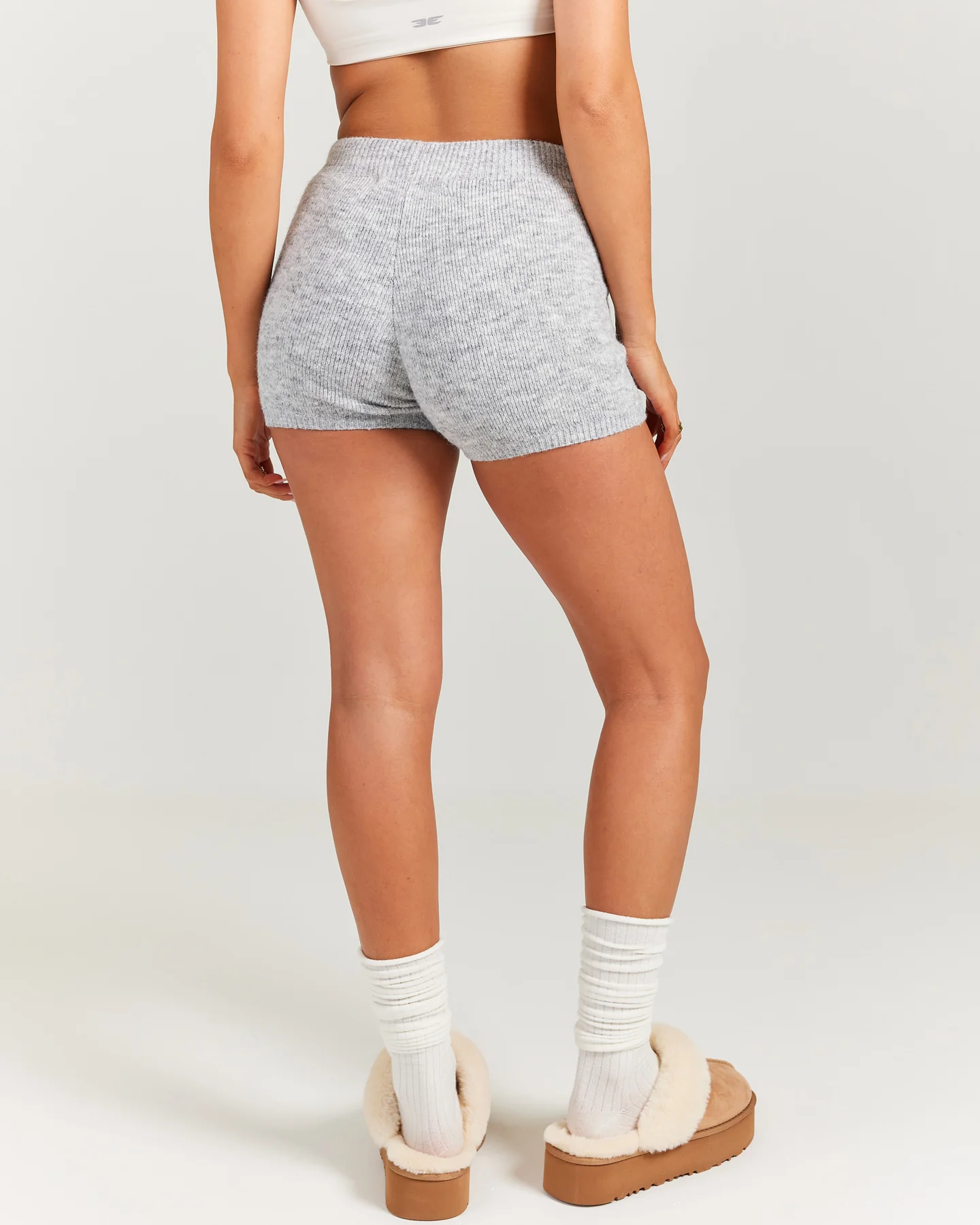 Elite 11 Knitted Shorts - Grey Marle - Image 6