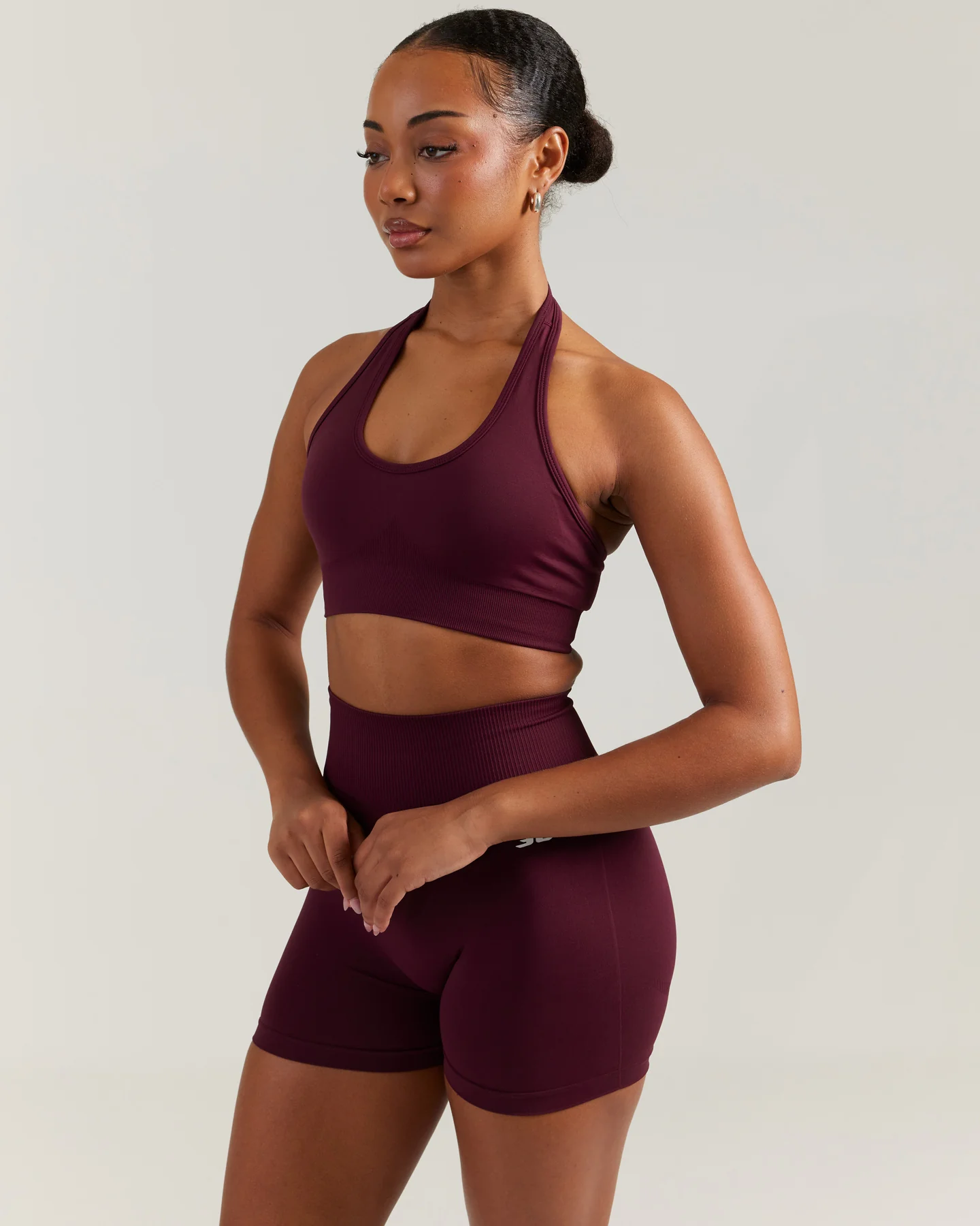 Elite Seamless Halter Neck Bra - Cherry Cola - Image 3