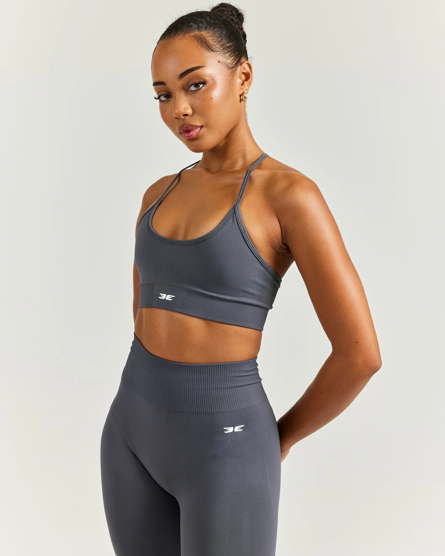 Elite Seamless Cross Strap Bra - Slate - Image 3