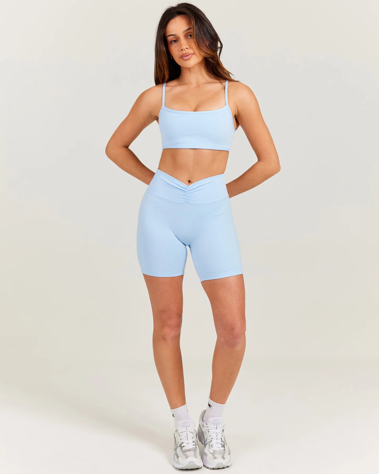 Front Scrunch Shorts - Blue - Image 4