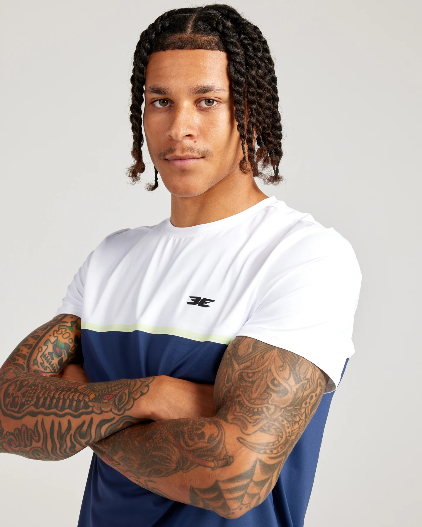 Men's Ace V3 Split Tee - Navy / White - Image 4