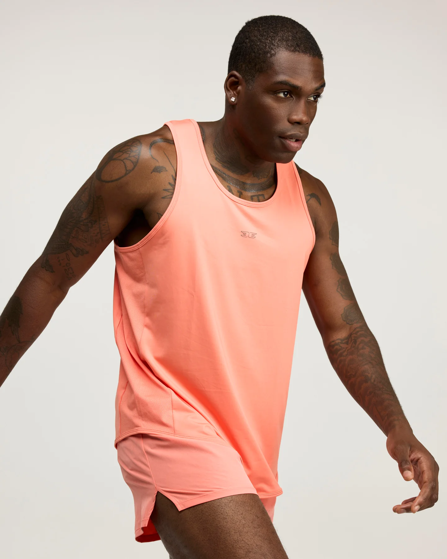 Men's ProSport Singlet - Coral - Image 3
