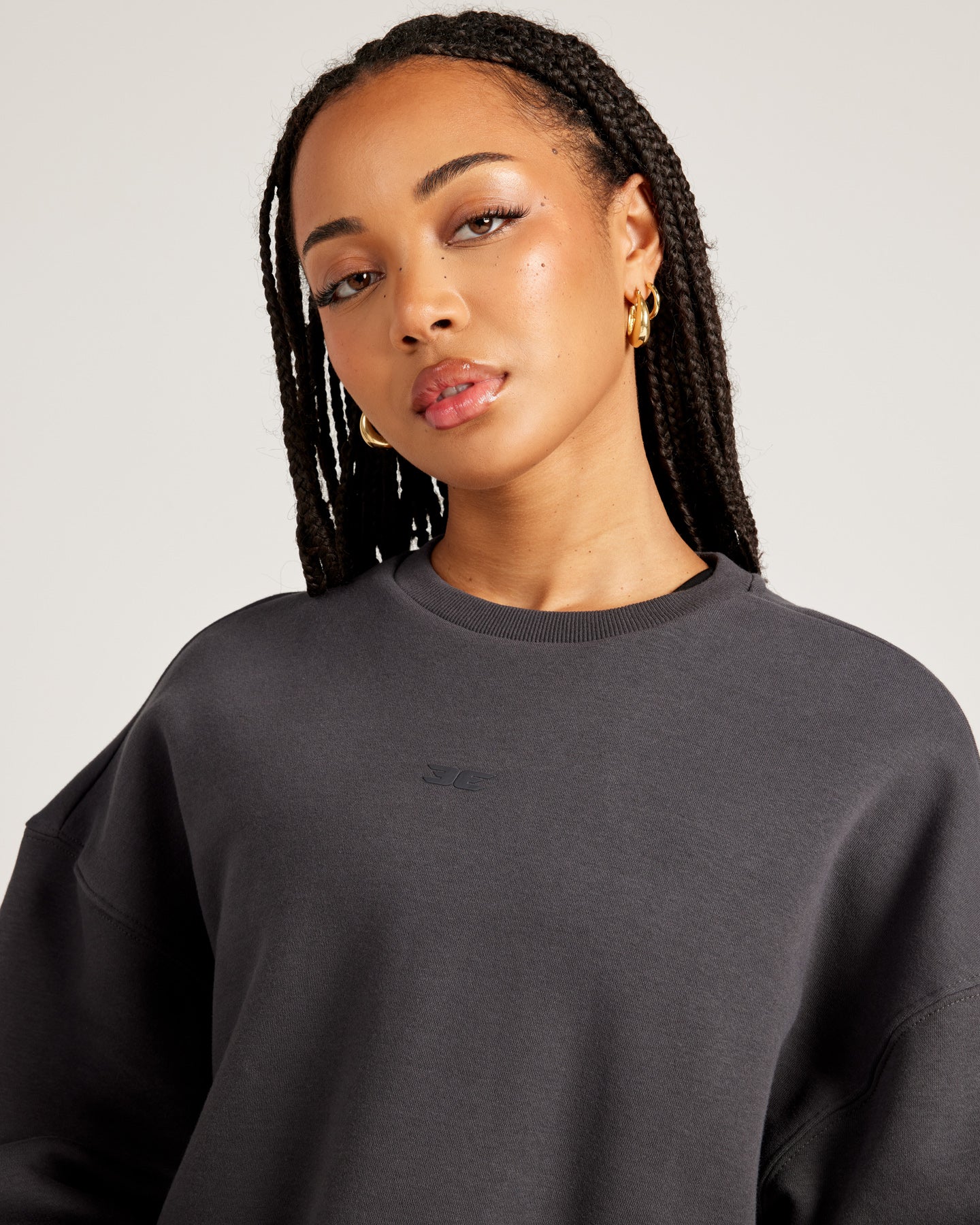 Omni Relaxed Crewneck - Charcoal/Charcoal - Image 4