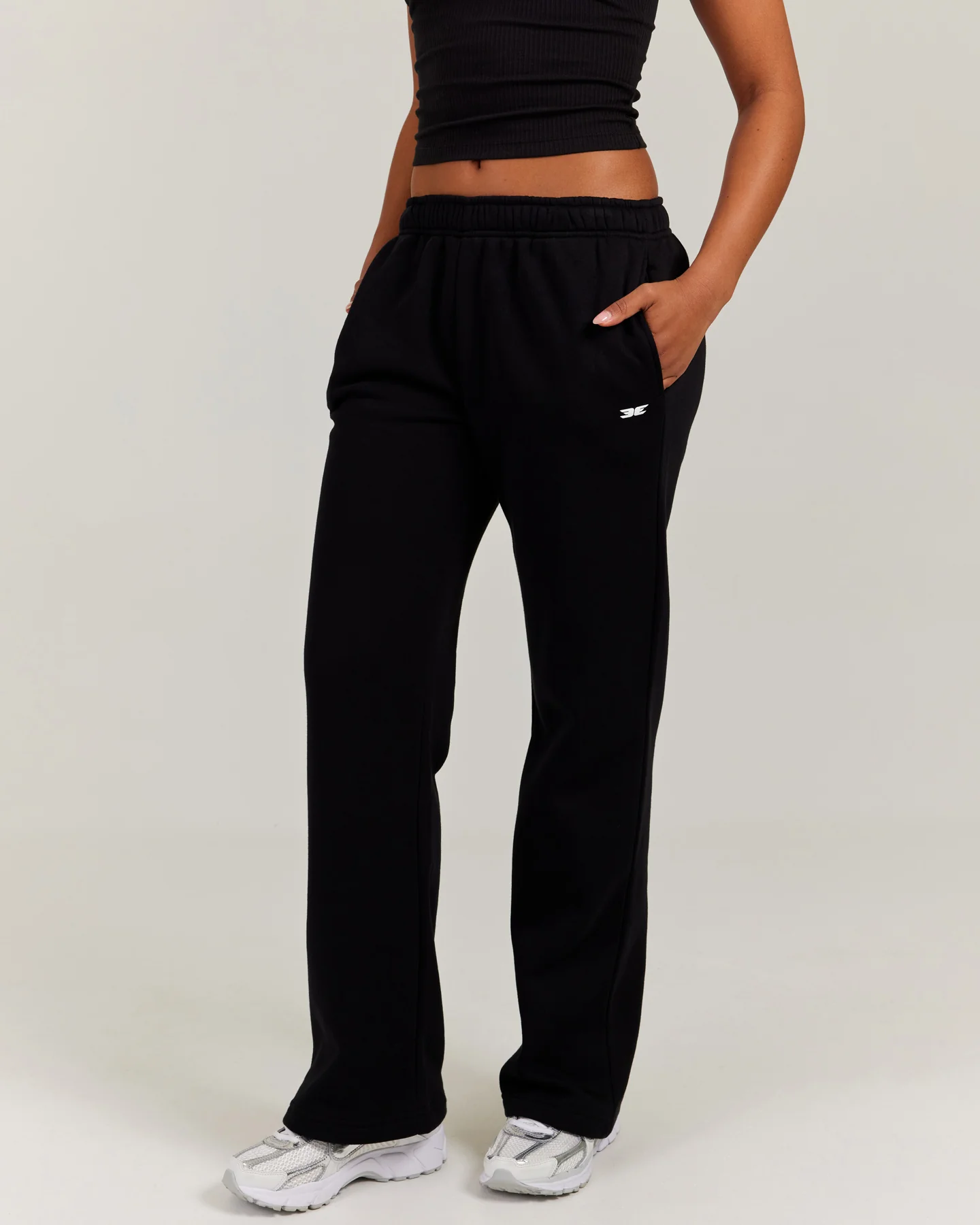 Omni Straight Leg Trackpants - Black - Image 2