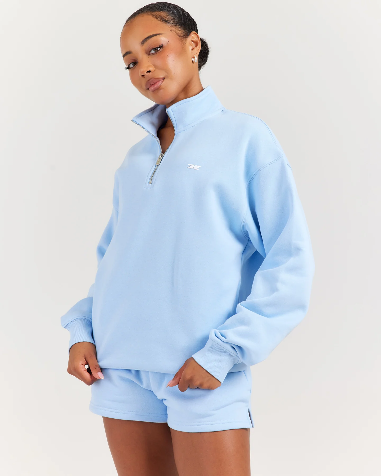 Omni Unisex 1/4 Zip - Light Blue - Image 4