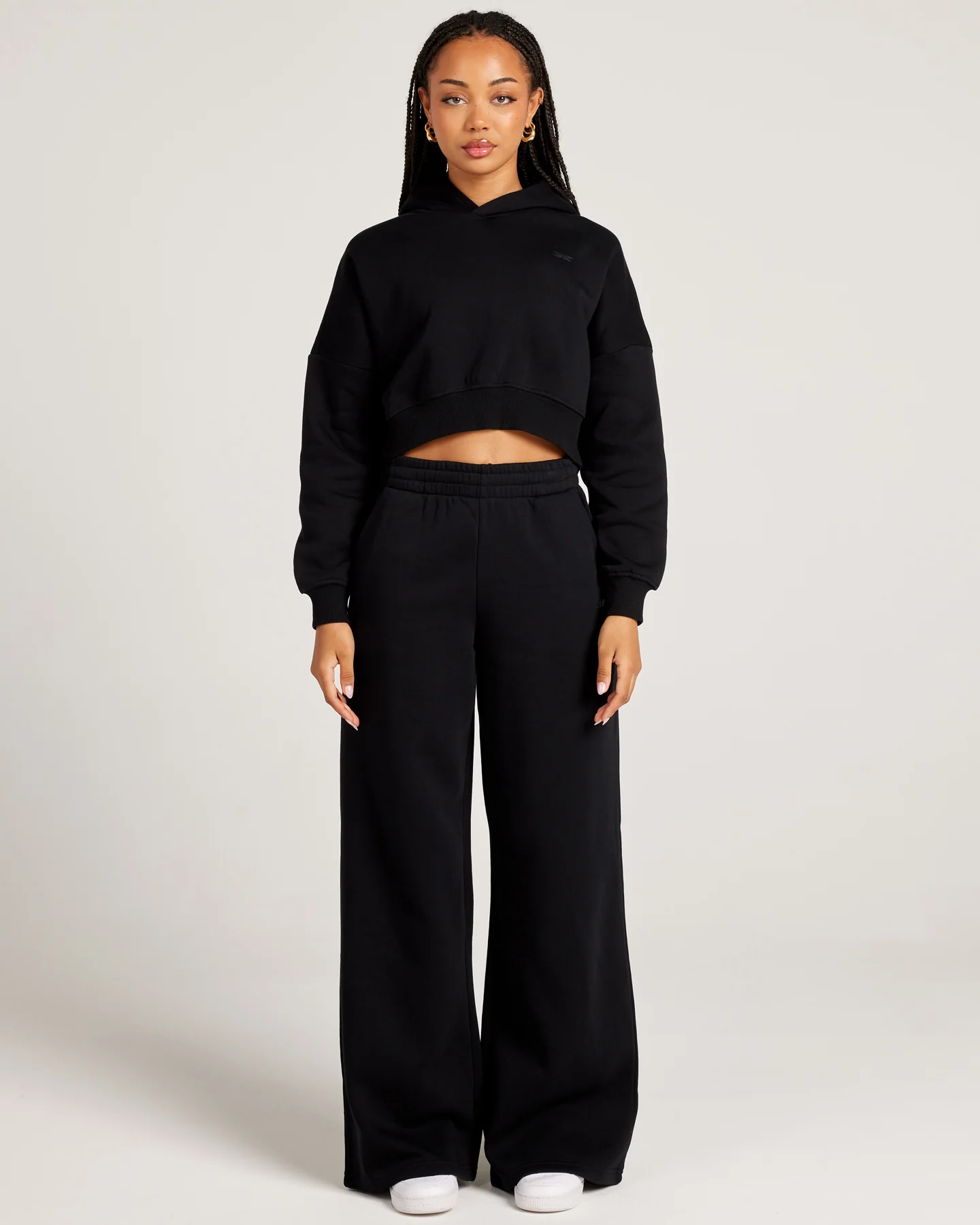 Omni Wide Leg Trackpants - Black/Black - Image 4
