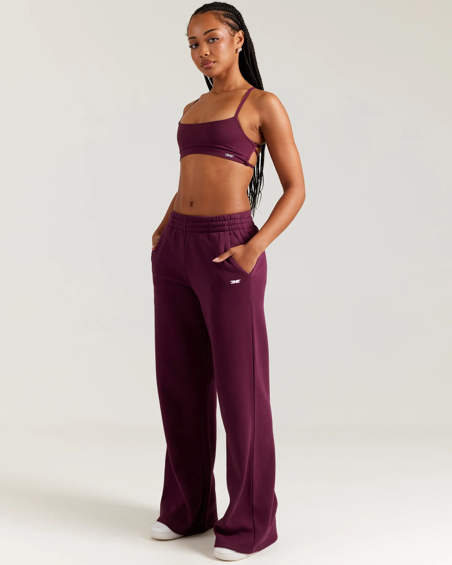 Omni Wide Leg Trackpants - Cherry Cola - Image 6