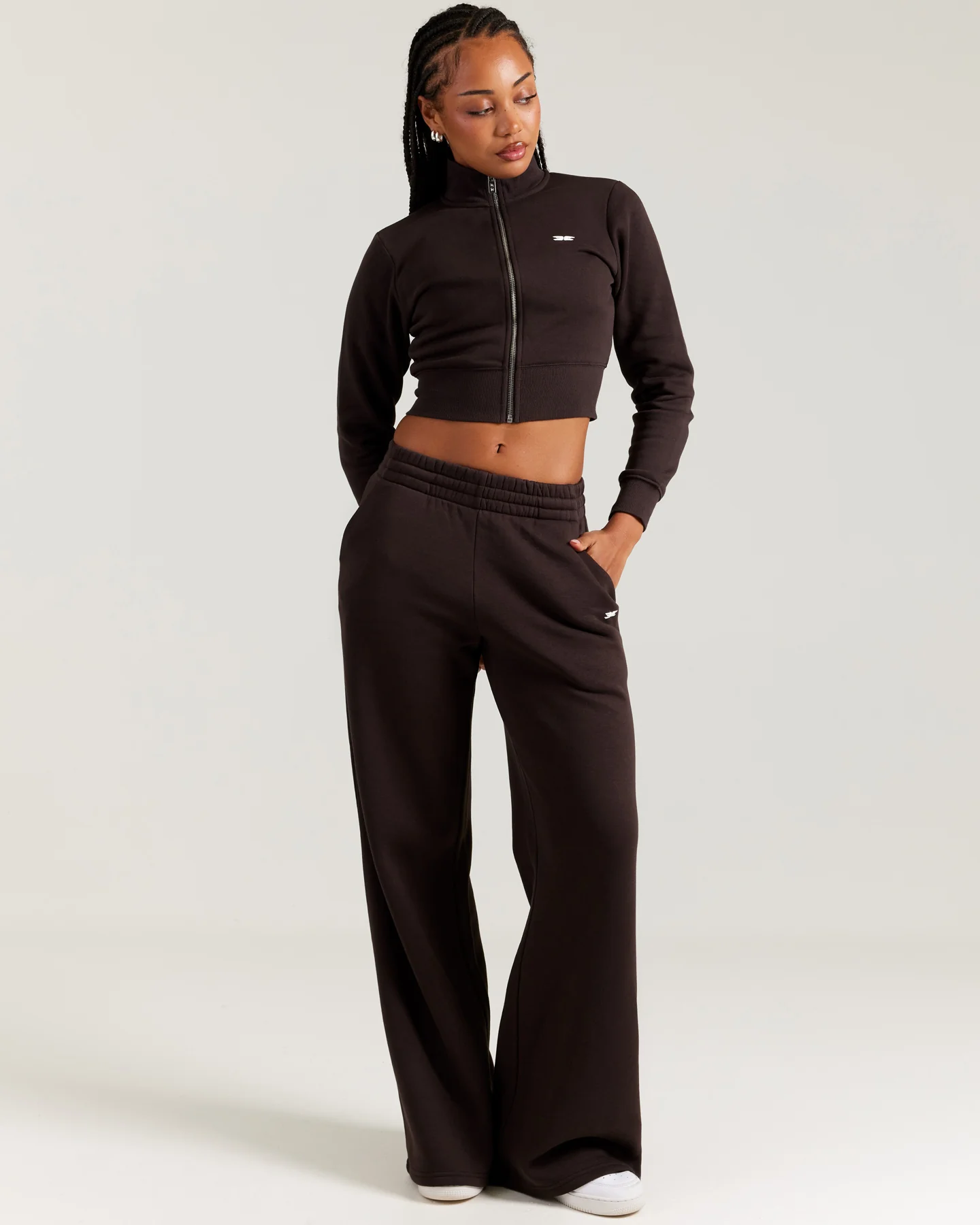 Omni Wide Leg Trackpants - Coffee Bean - Image 4