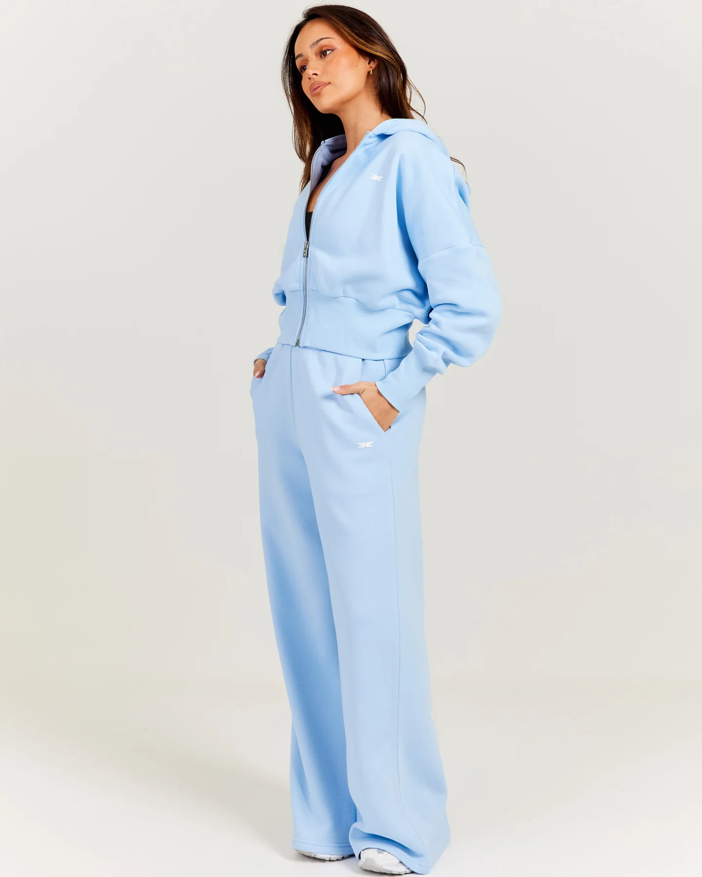 Omni Wide Leg Trackpants - Light Blue - Image 5