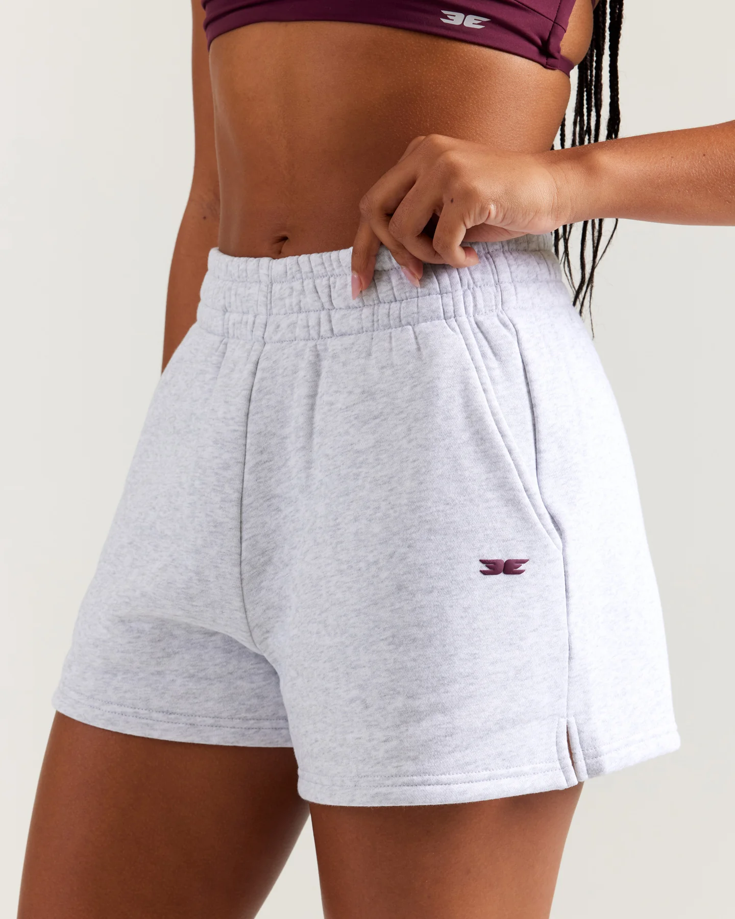 Omni Women's Shorts - Grey Marle/Cherry Cola - Image 6