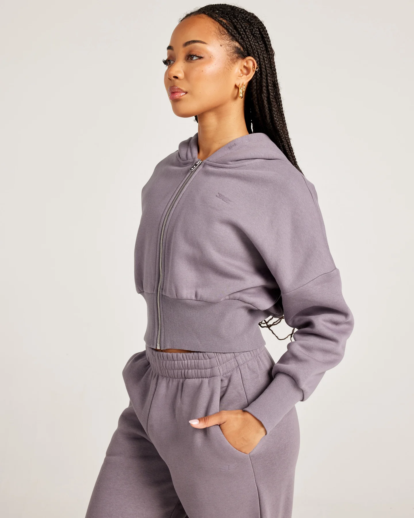 Omni Zip Through Hoodie - Haze - Image 3