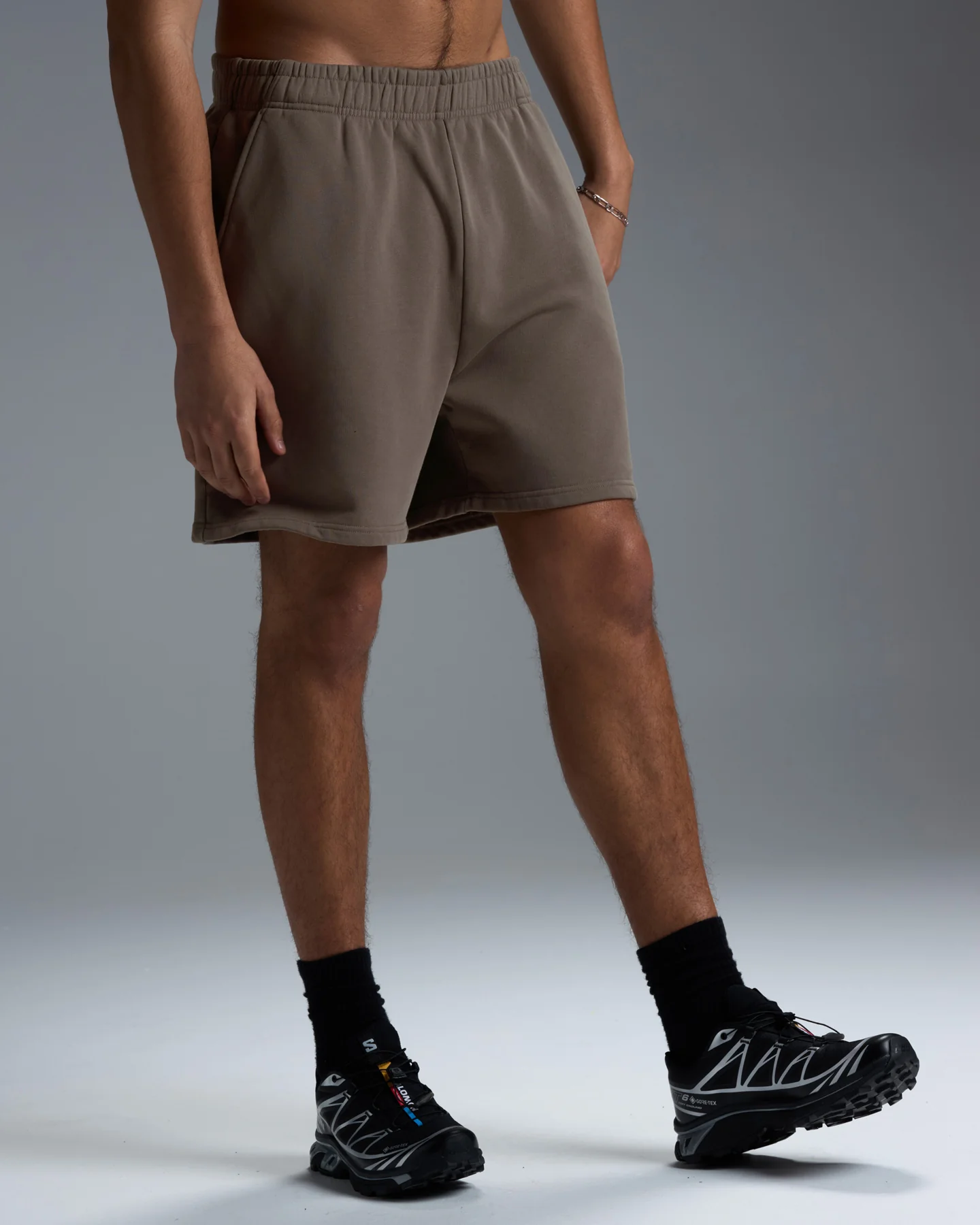 Premium Heavyweight Men's Shorts - Dark Taupe - Image 6