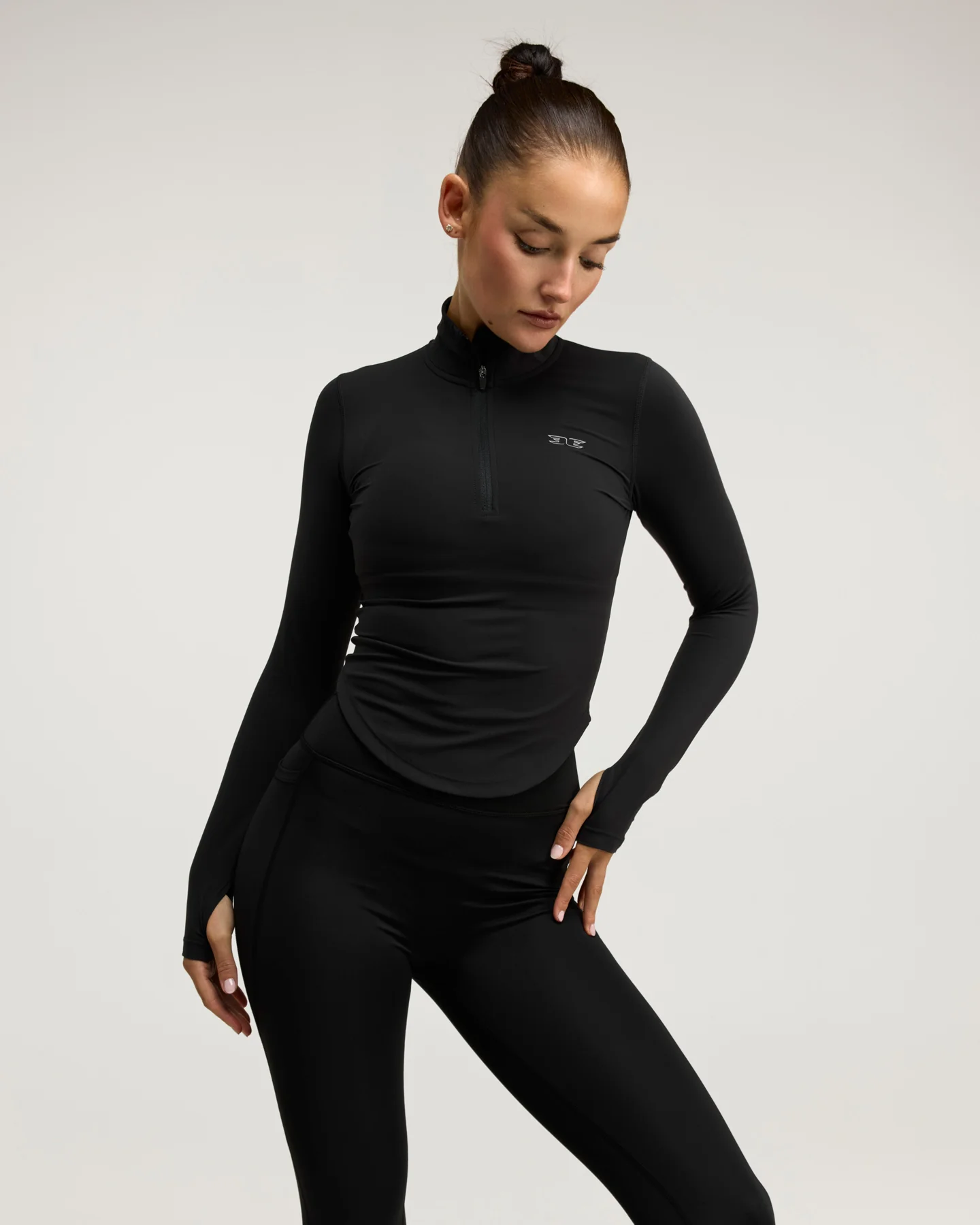 ProSport Lite Curved 1/4 Zip - Black - Image 6