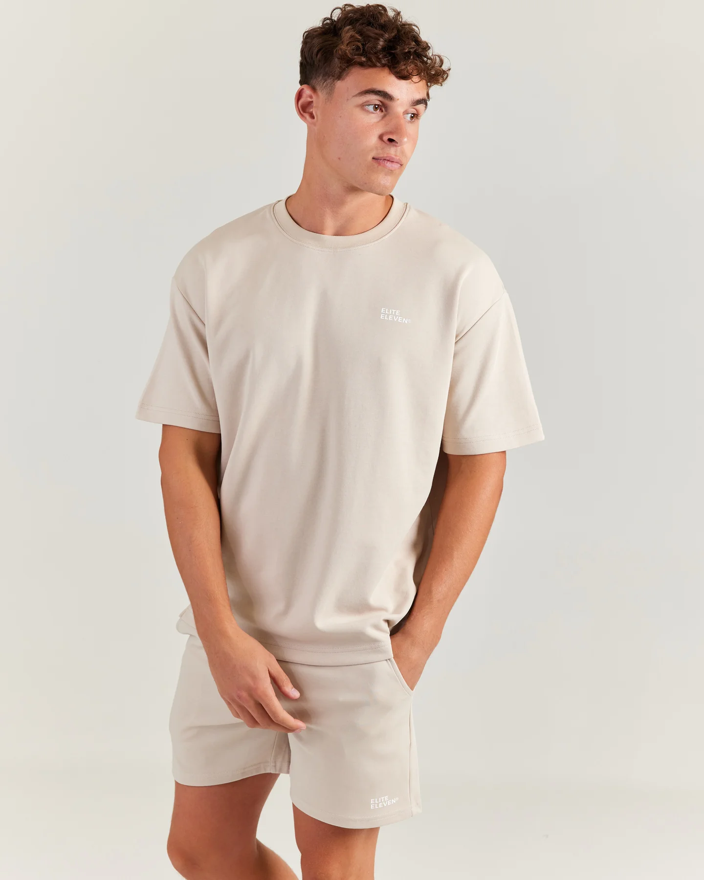 VersaFit Oversized Tee - Light Taupe - Image 3