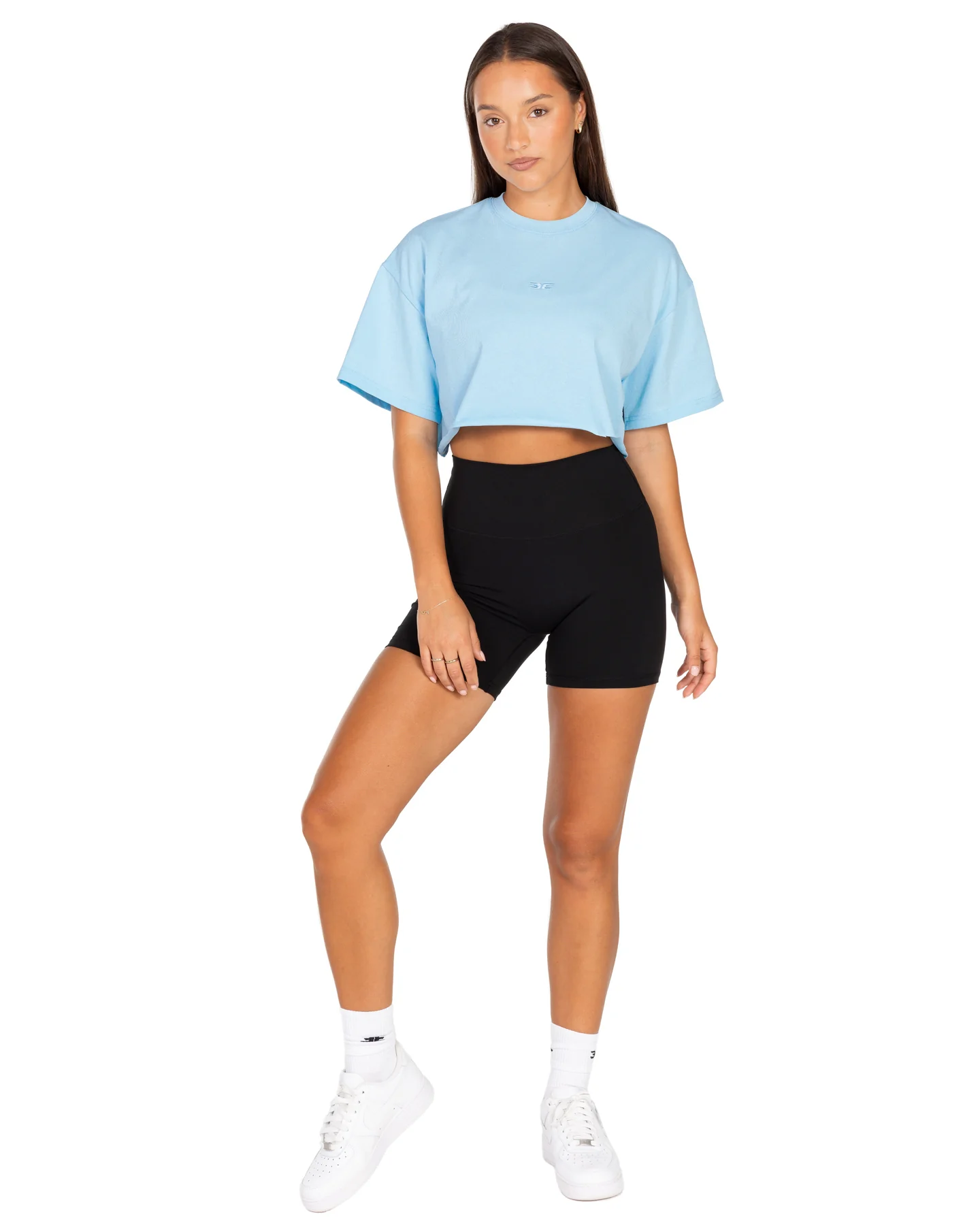 Women's Classic Cropped Tee - Sky Blue - Image 2