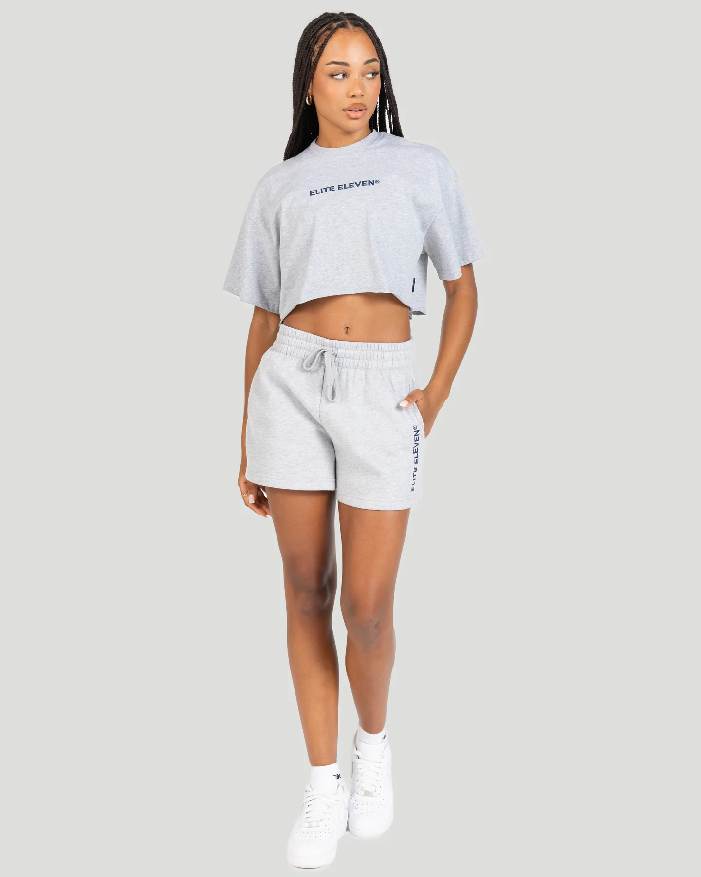 Women's Cropped Registered Tee - Grey - Image 4