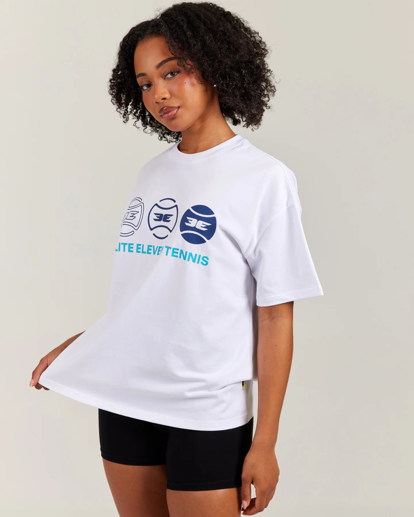 Women's Oversized Tri Ball Tee - White - Image 3